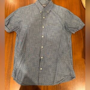 Bonobos Blue Polka Dot Short Sleeve Button Down Shirt